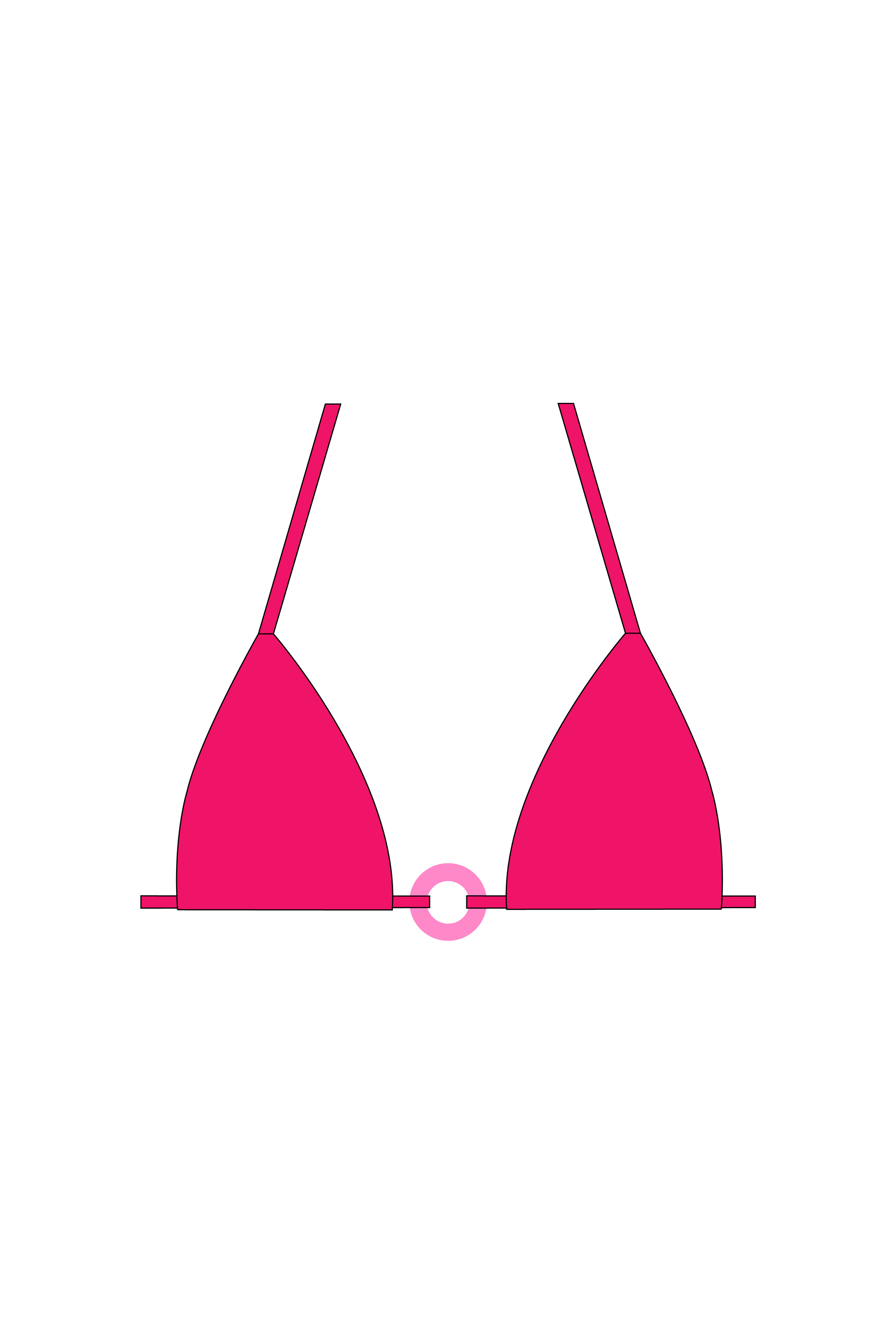 Barbie Pink Tie Bikini Top with a Ring