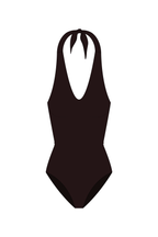 Brown Halter Neck One Piece
