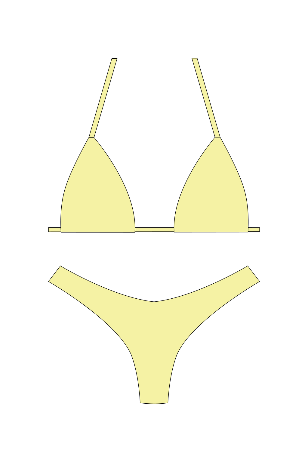 Butter Yellow Bikini Set
