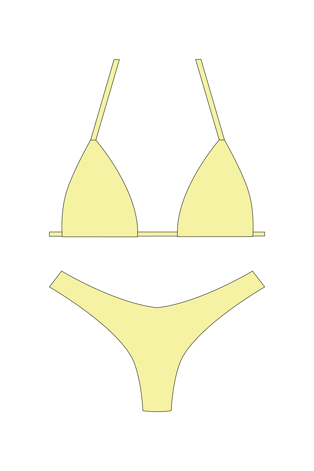 Butter Yellow Bikini Set