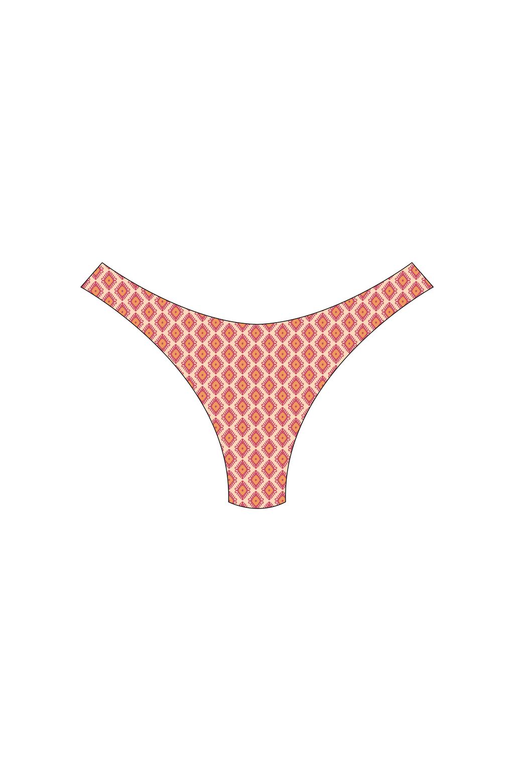 Pink Diamond High-Leg Bikini Bottoms