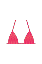 Red Sunrise Tie Bikini Top