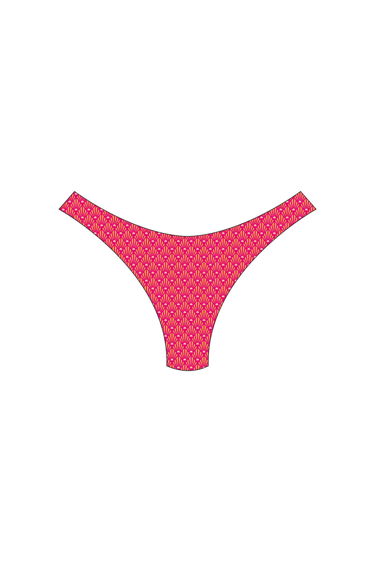 Red Sunrise High-Leg Bikini Bottoms