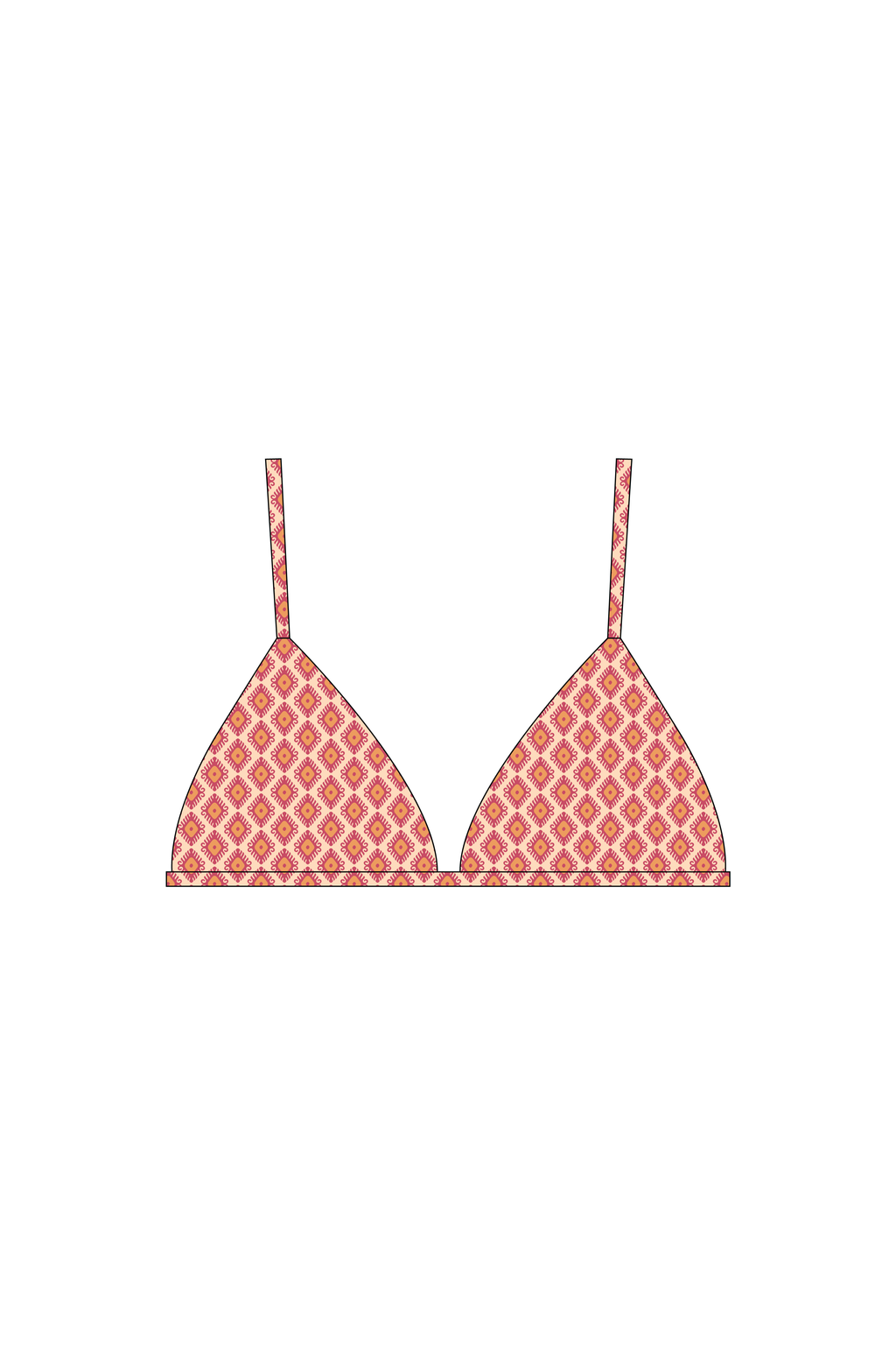 Pink Diamond Brakini Bikini Top