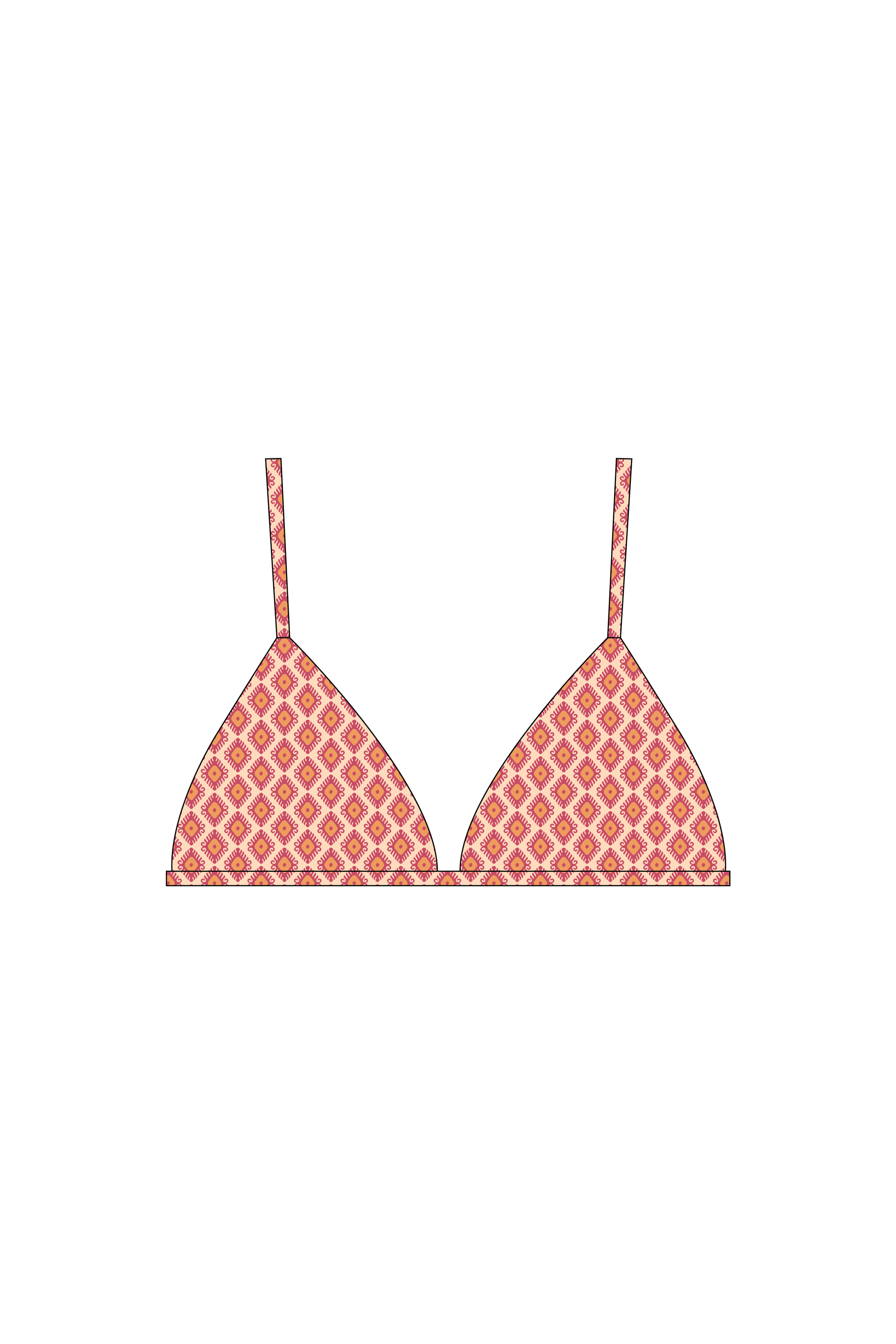 Pink Diamond Brakini Bikini Top