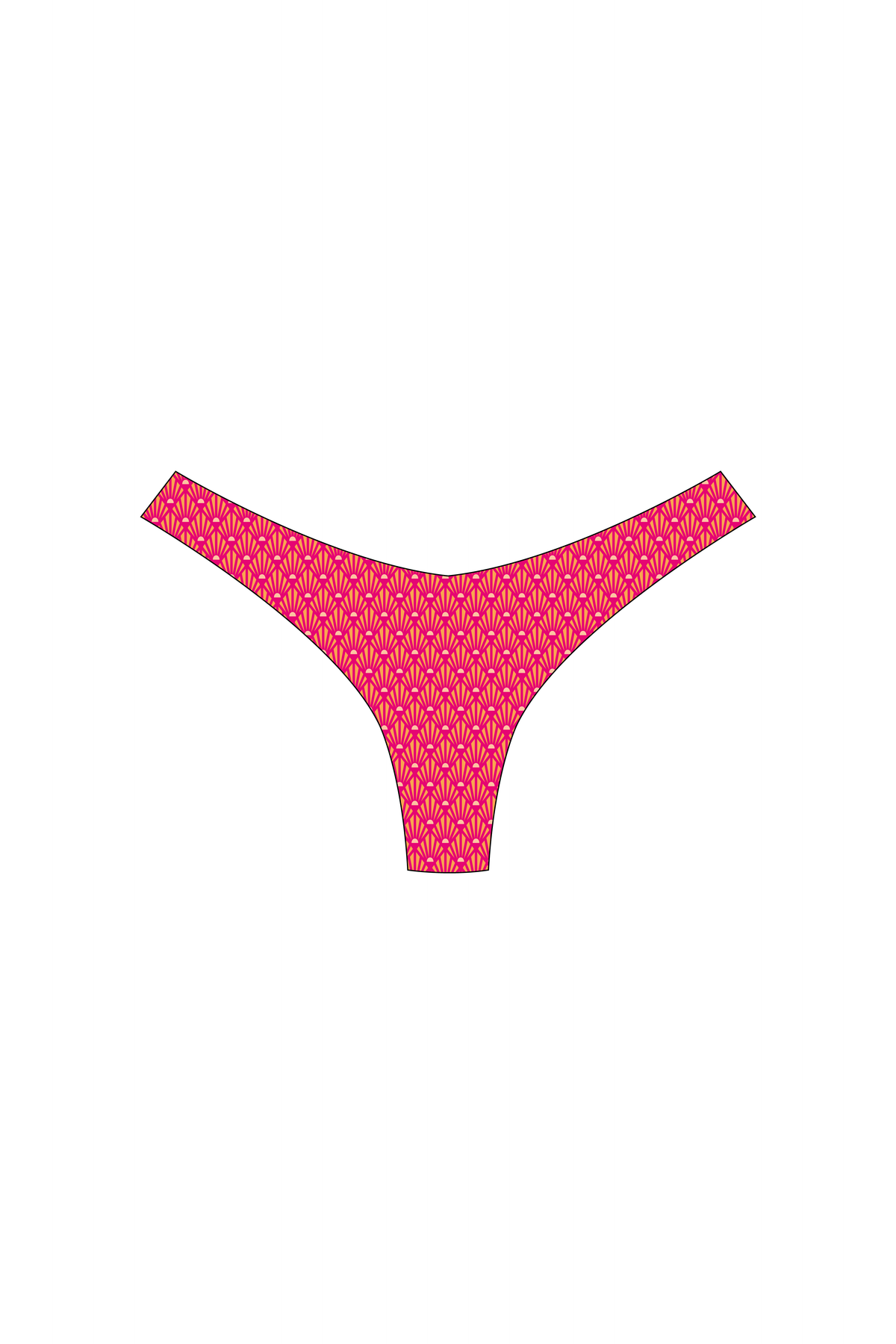 Red Sunrise Brazilian Bikini Bottoms