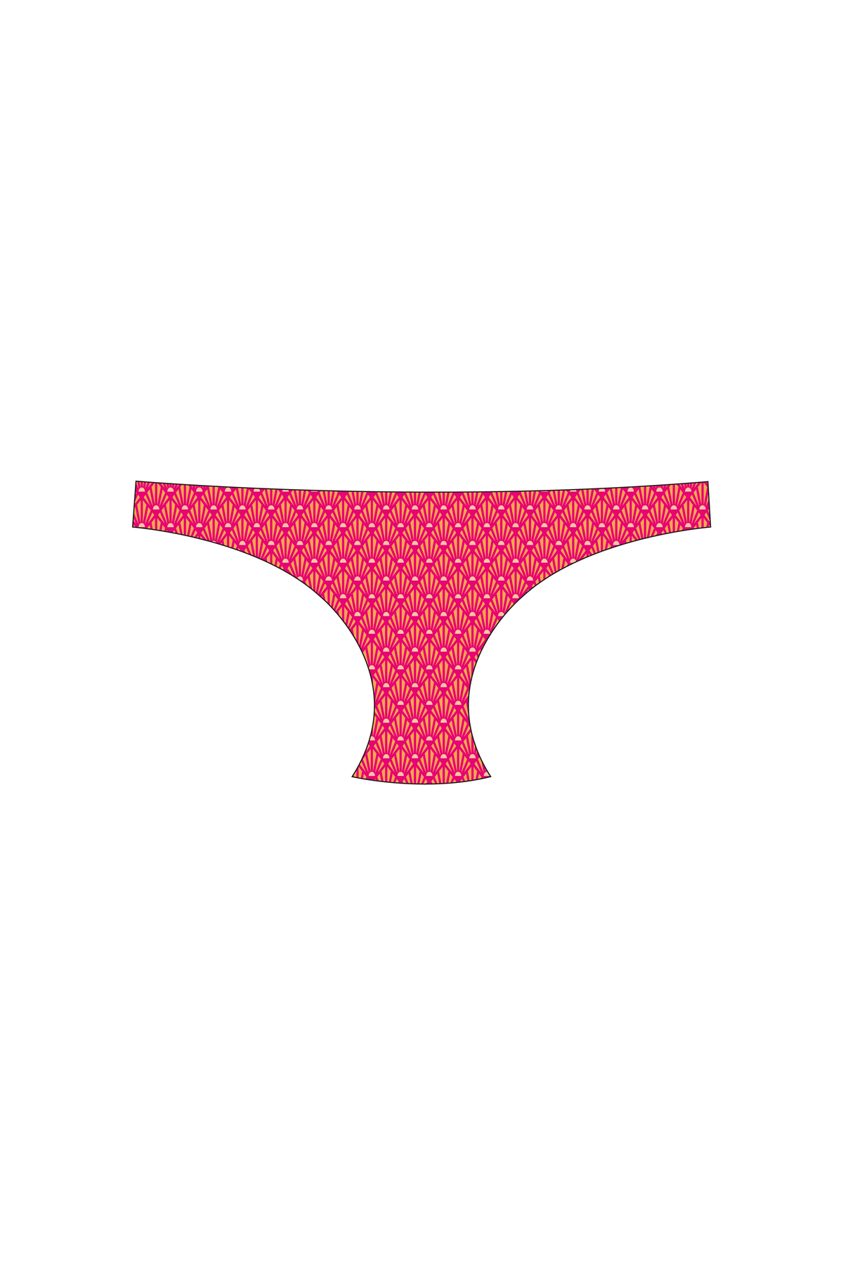Red Sunrise Tanga Bikini Bottom