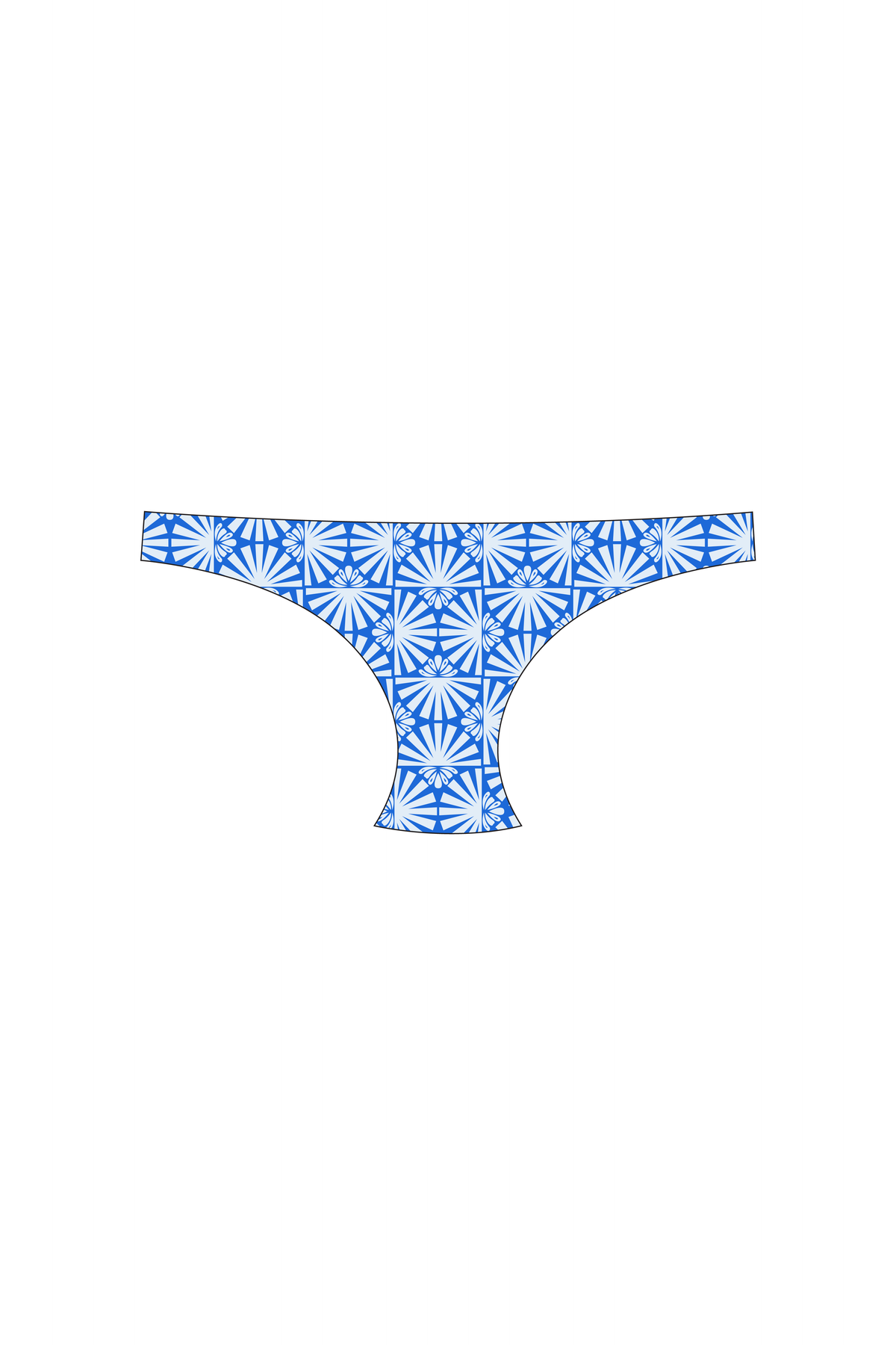 Blue Peacock Tanga Bikini Bottom