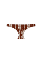 Brown Squiggle Tanga Bikini Bottom