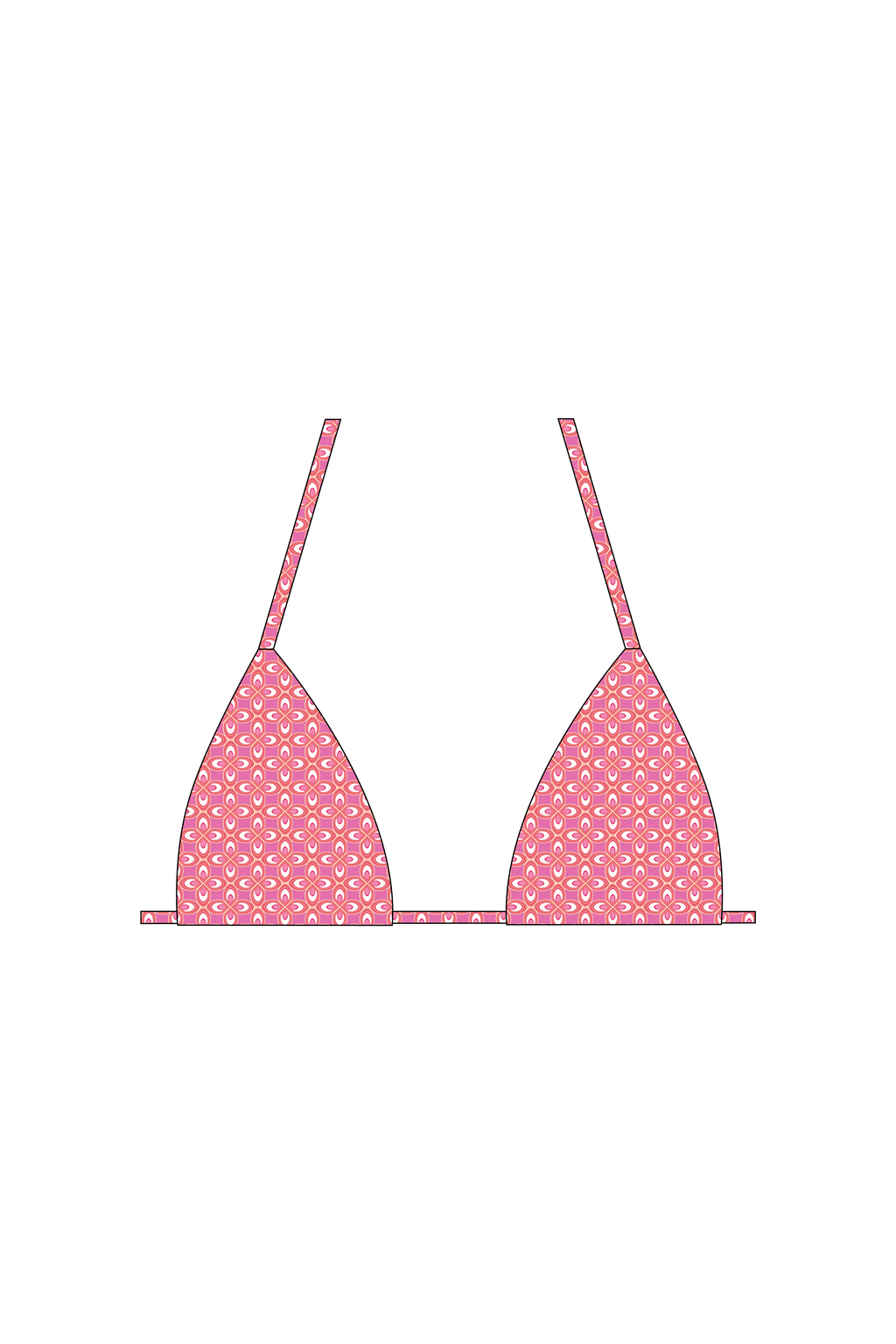 Pink Phoenix Tie Bikini Top