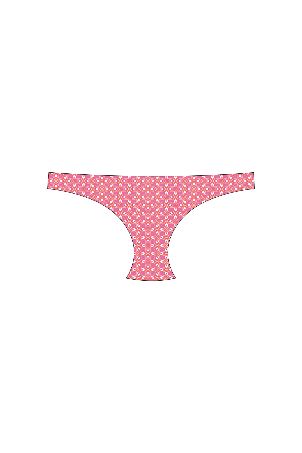 Pink Phoenix Tanga Bikini Bottom