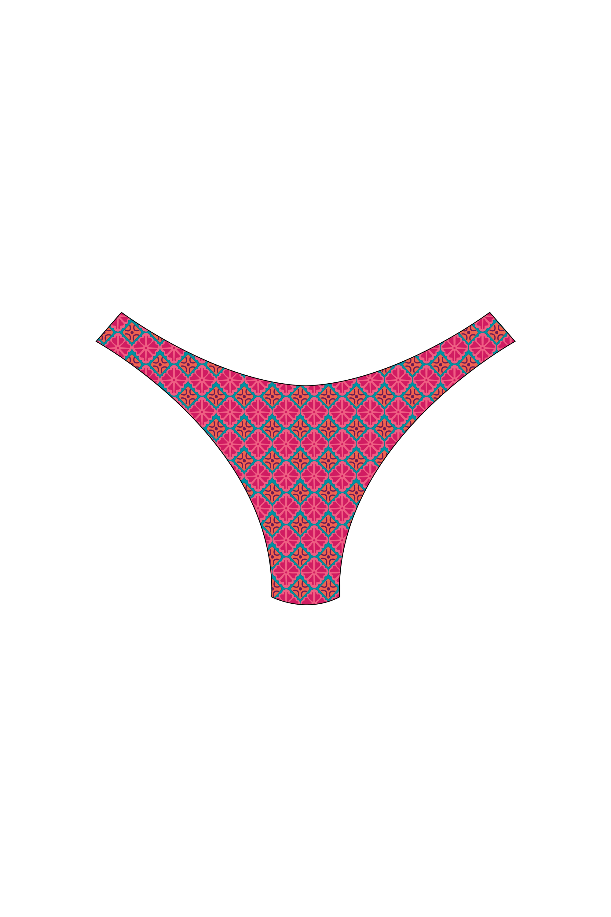 India Pink High-Leg Bikini Bottoms