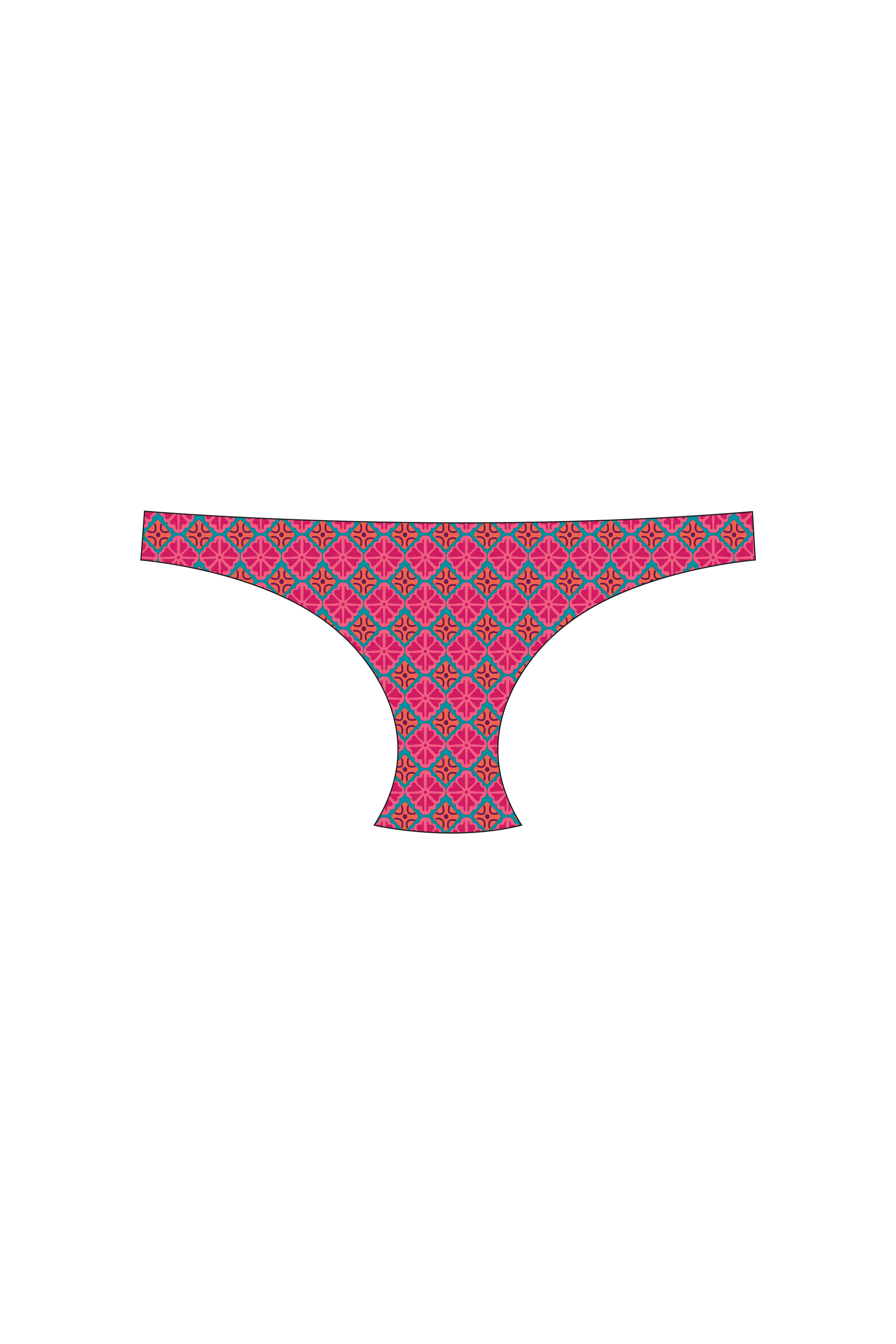 India Pink Tanga Bikini Bottom