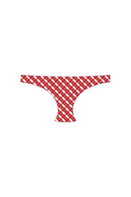 Red Petal Geo Tanga Bikini Bottom