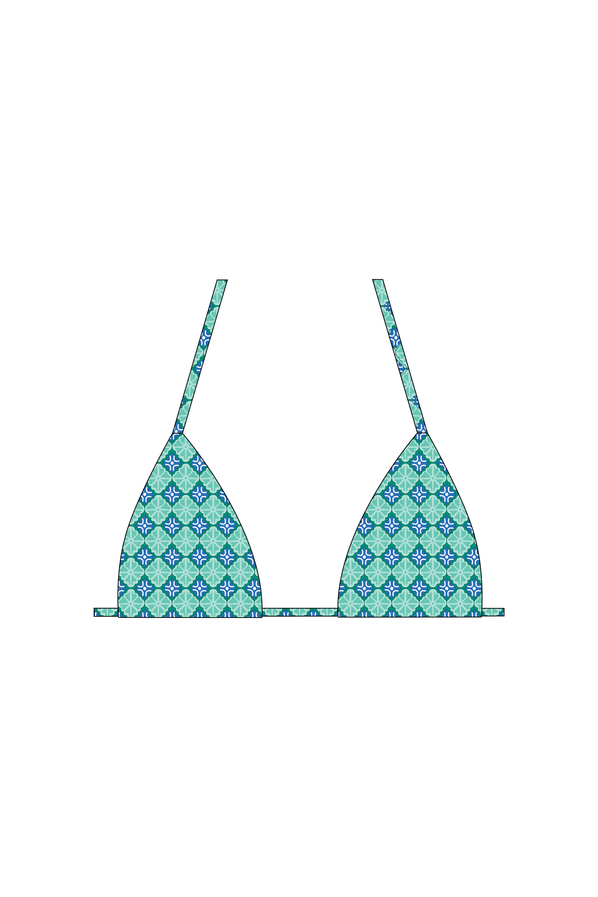 India Mint Tie Bikini Top