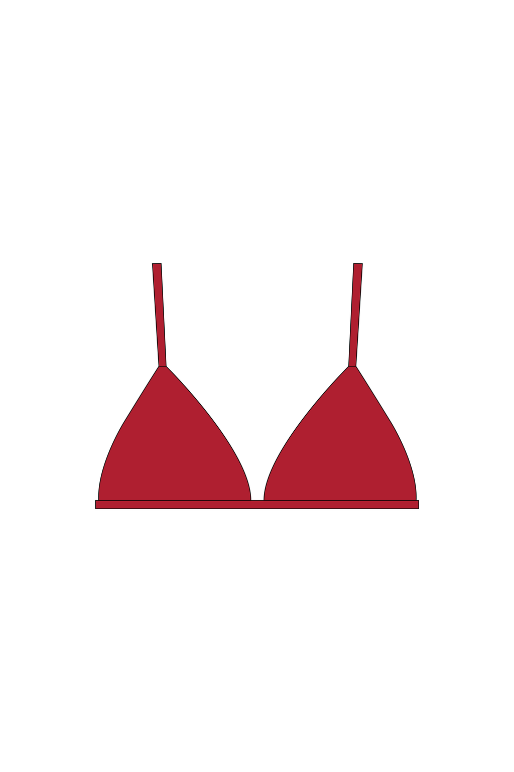 Maroon Brakini Bikini Top