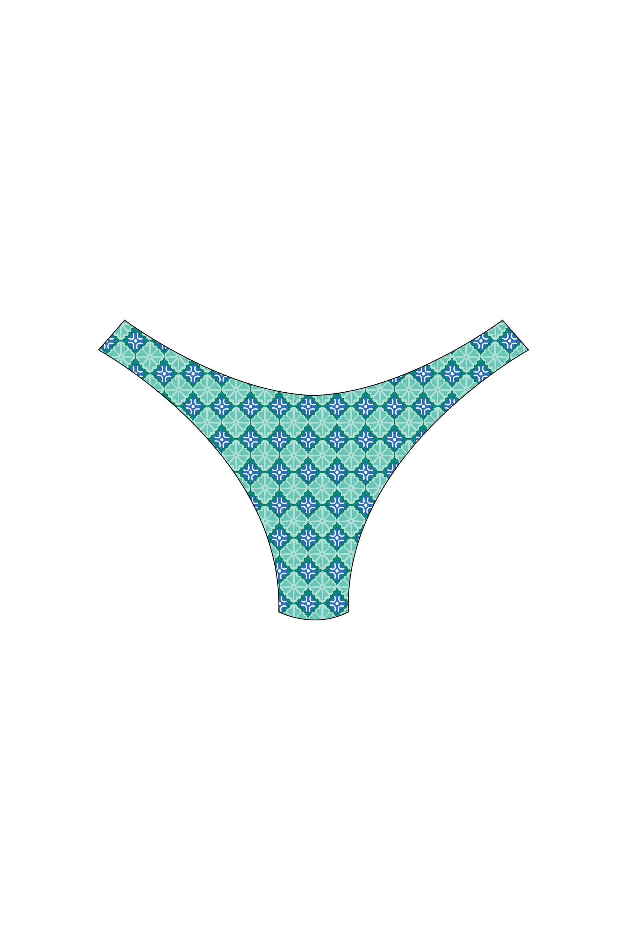 India Mint High-Leg Bikini Bottoms