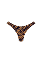 Brown Leopard High-Leg Bikini Bottoms