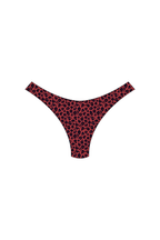 Red Leopard High-Leg Bikini Bottoms