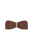 Brown Leopard Tube Bikini Top