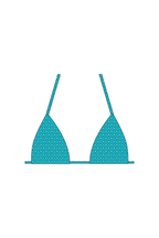Blue Sunrise Tie Bikini Top