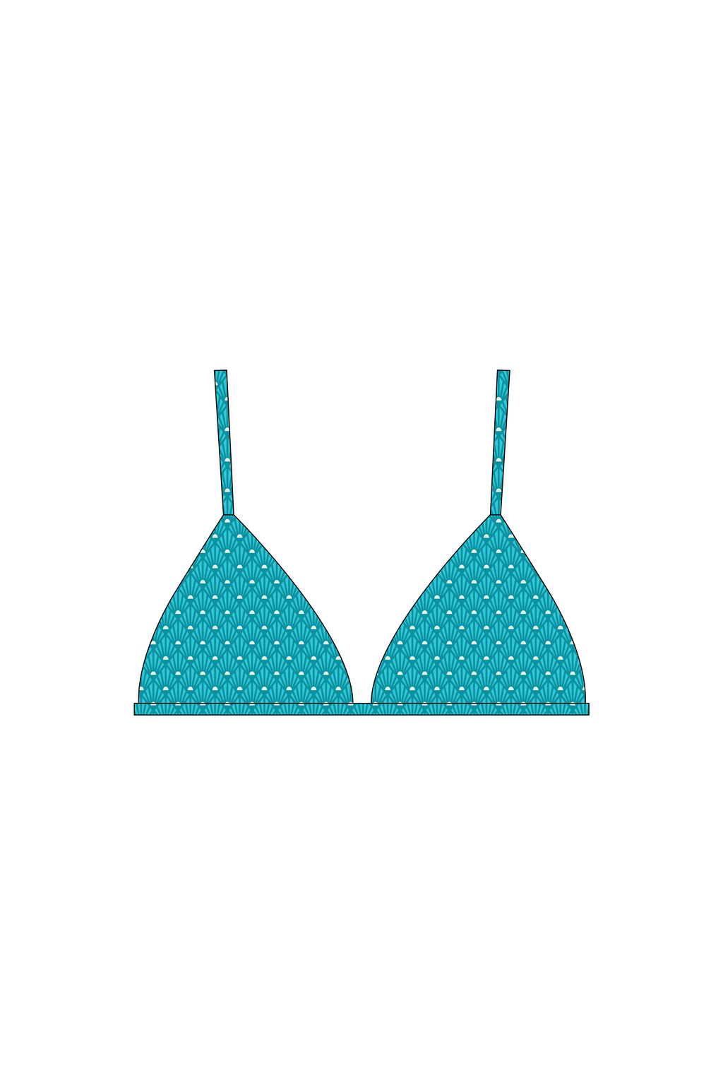 Blue Sunrise Brakini Bikini Top