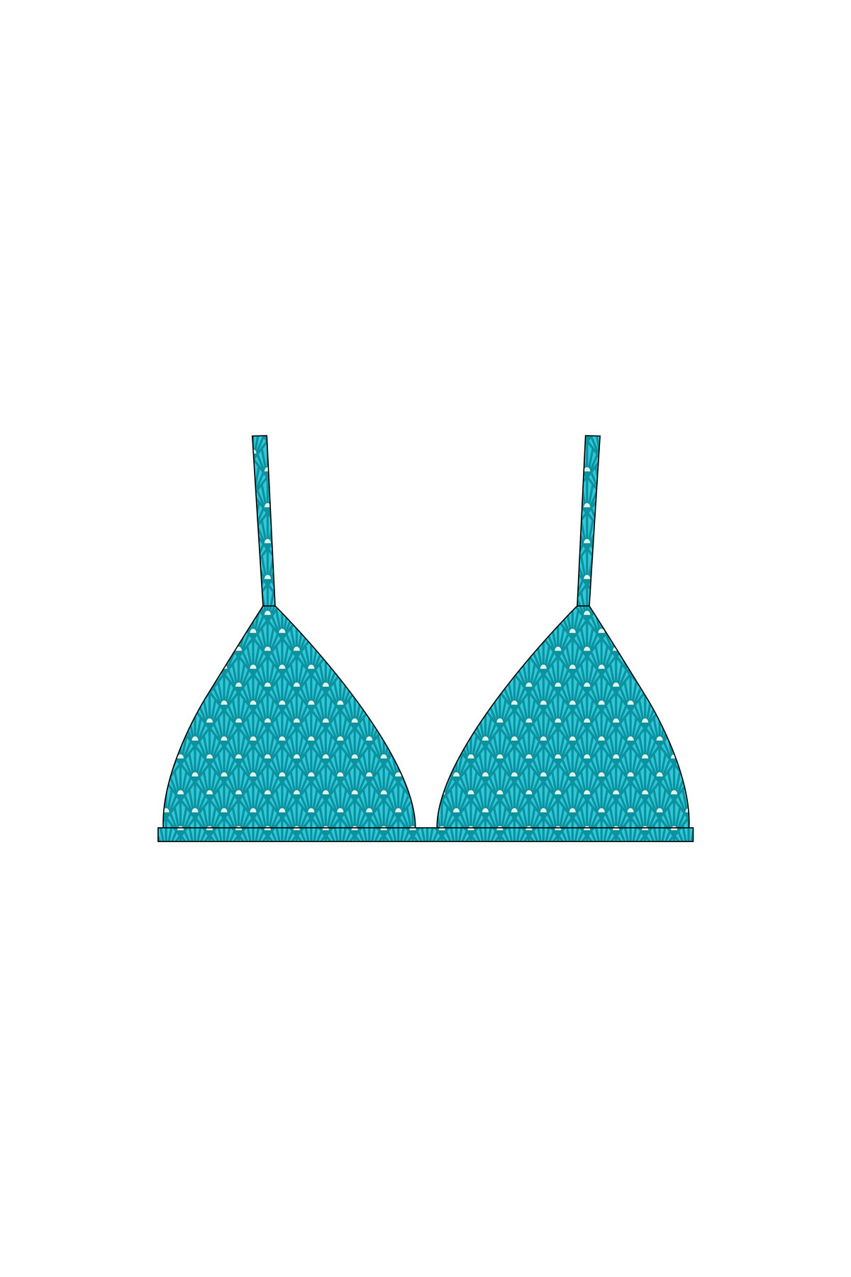 Blue Sunrise Brakini Bikini Top