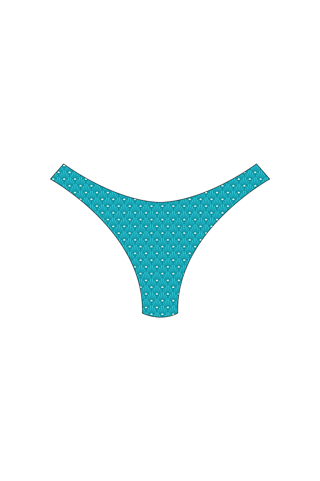 Blue Sunrise High-Leg Bikini Bottoms