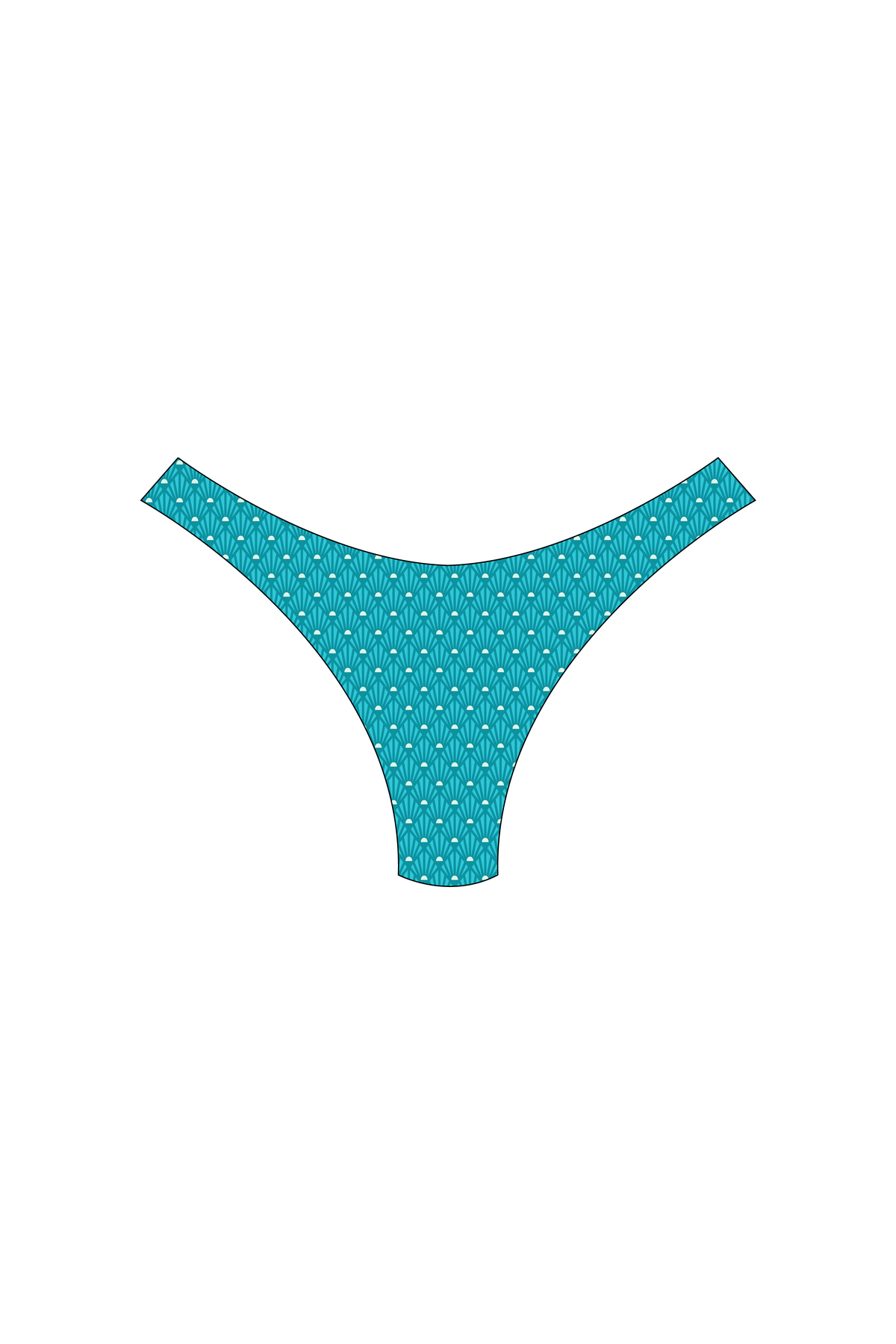 Blue Sunrise High-Leg Bikini Bottoms