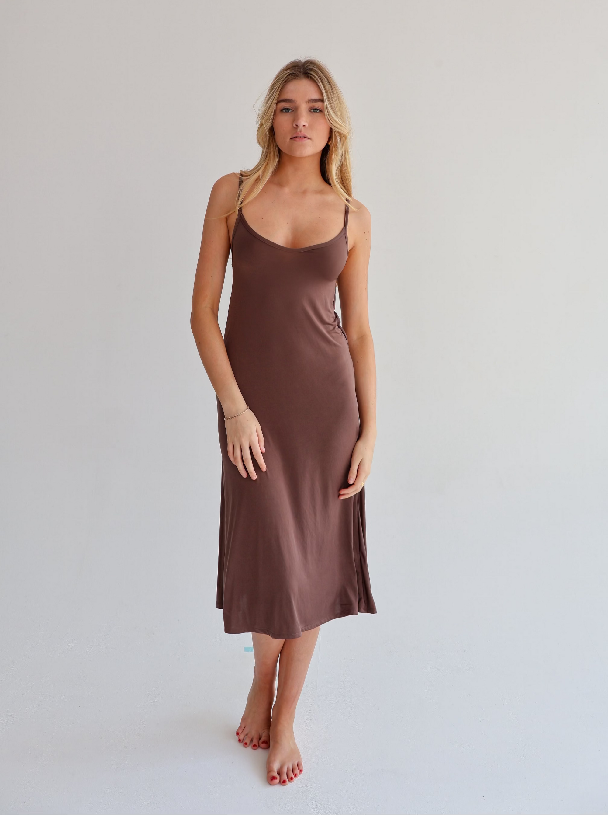 Brown Slip Dress