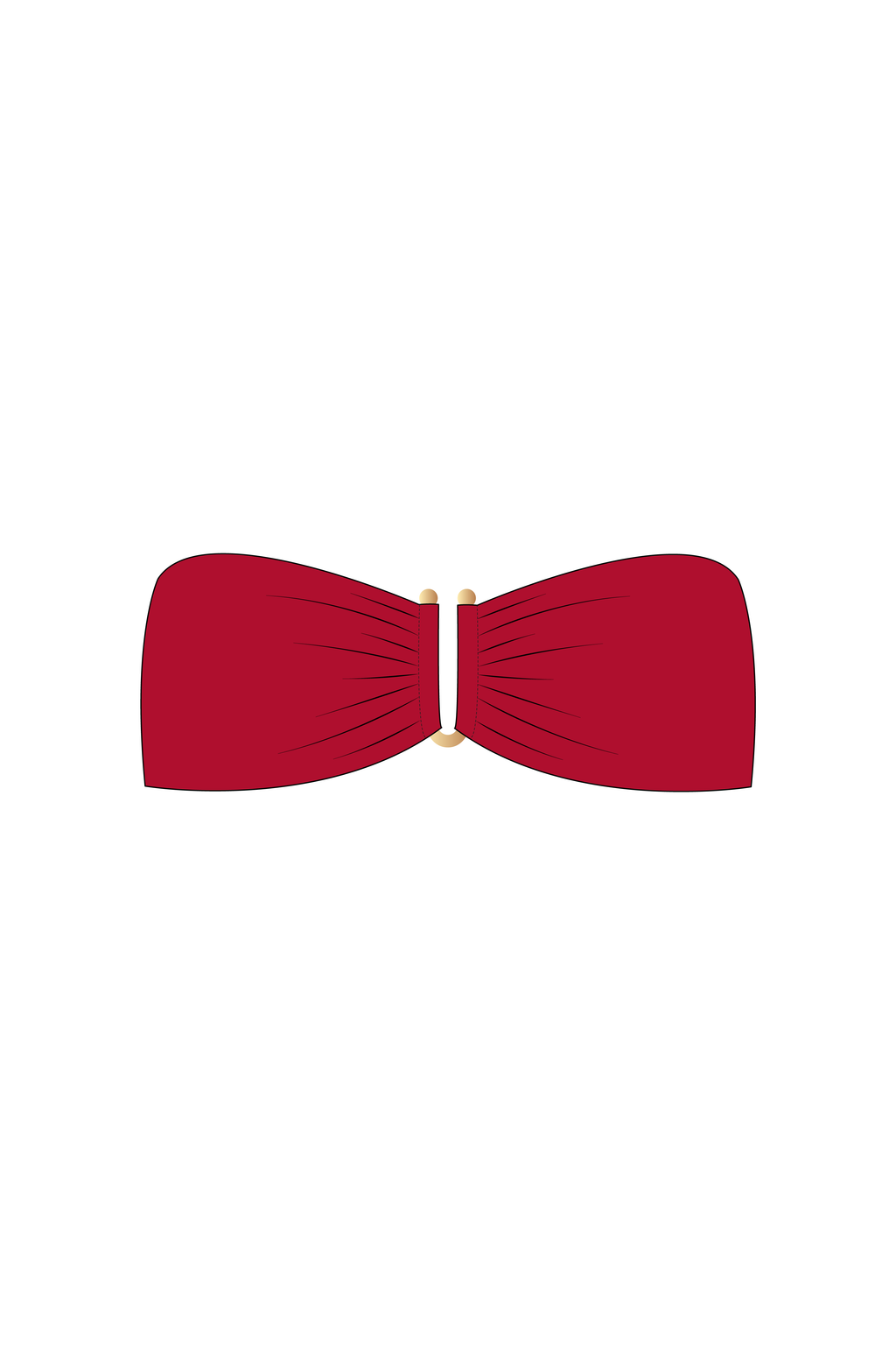 Maroon Tube Bikini Top