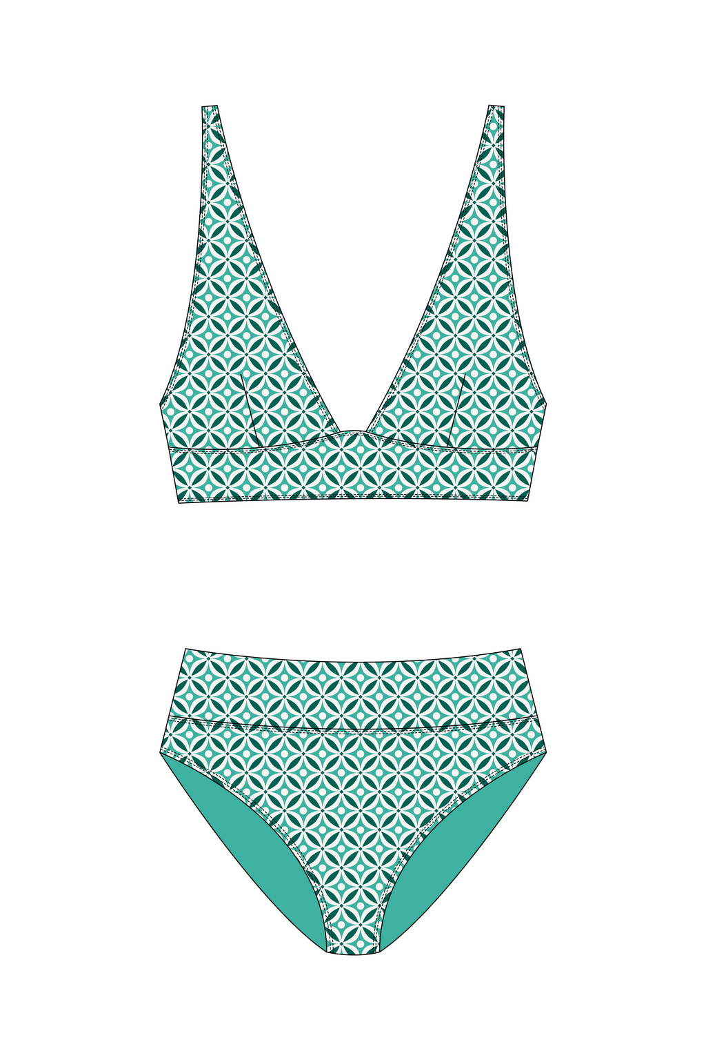 Greece Blue Violet Bikini Set