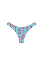 Blue & Red High-Leg Bikini Bottoms