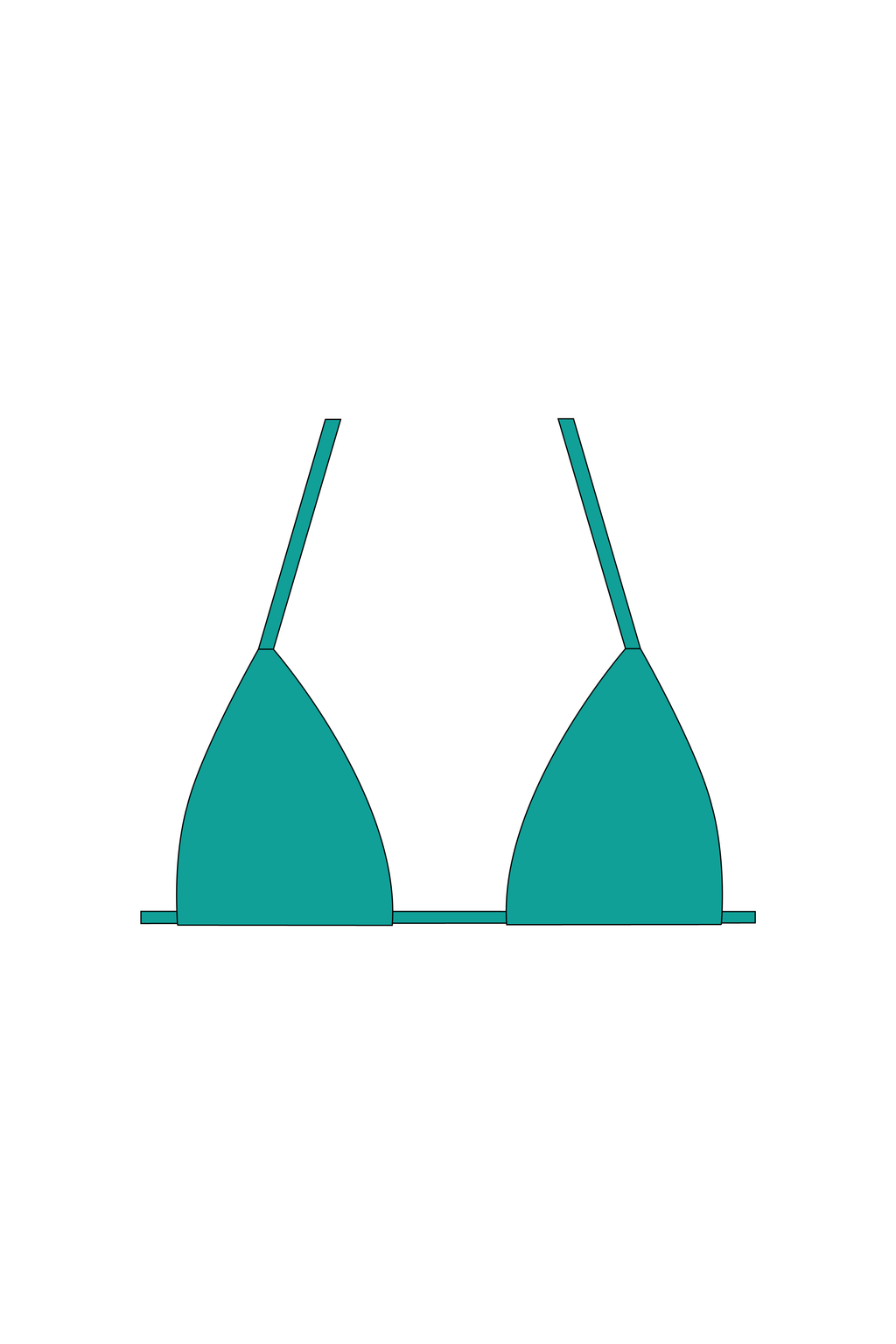 Green Tie Bikini Top