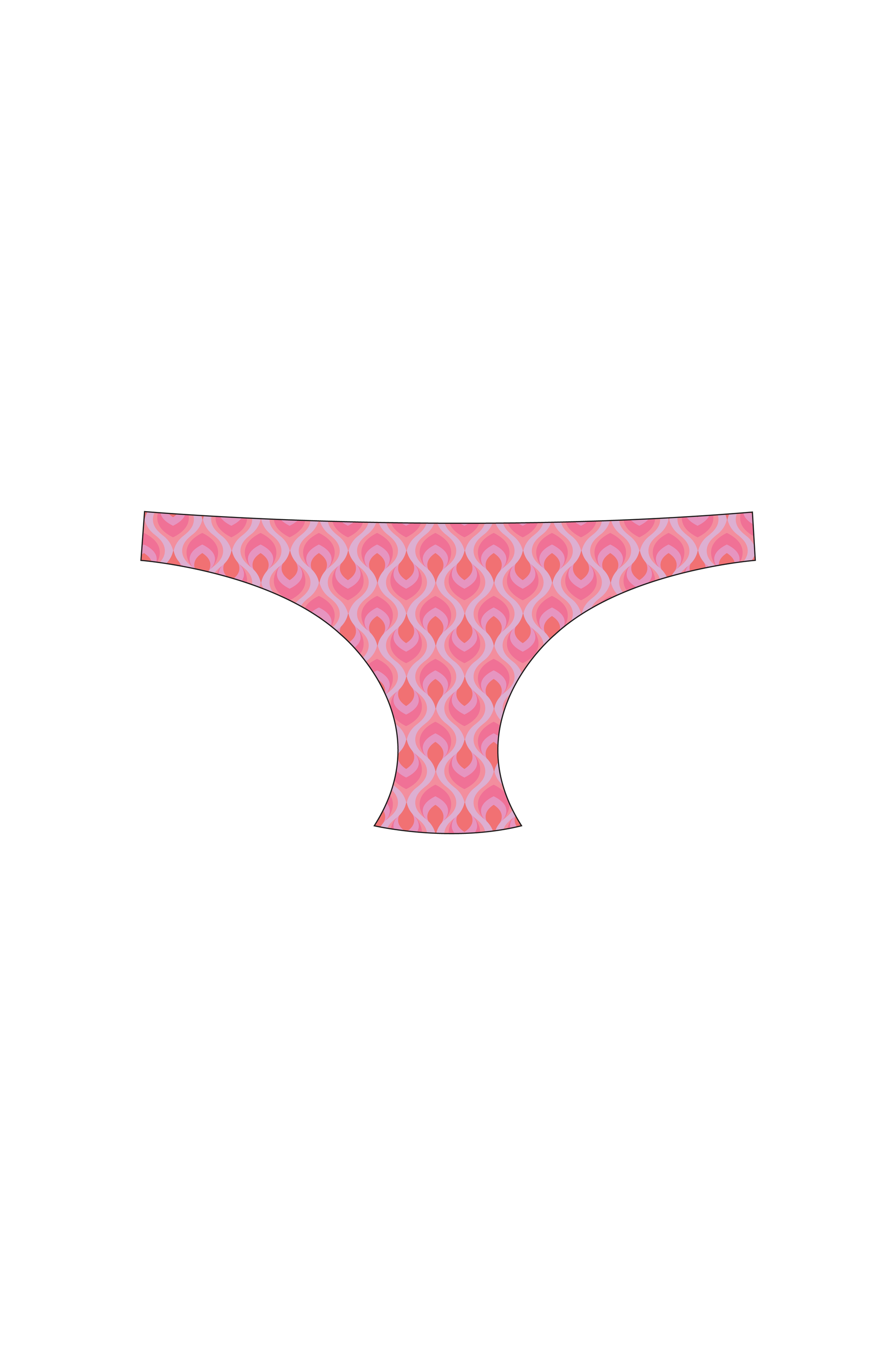 Pink Feather Tanga Bikini Bottom