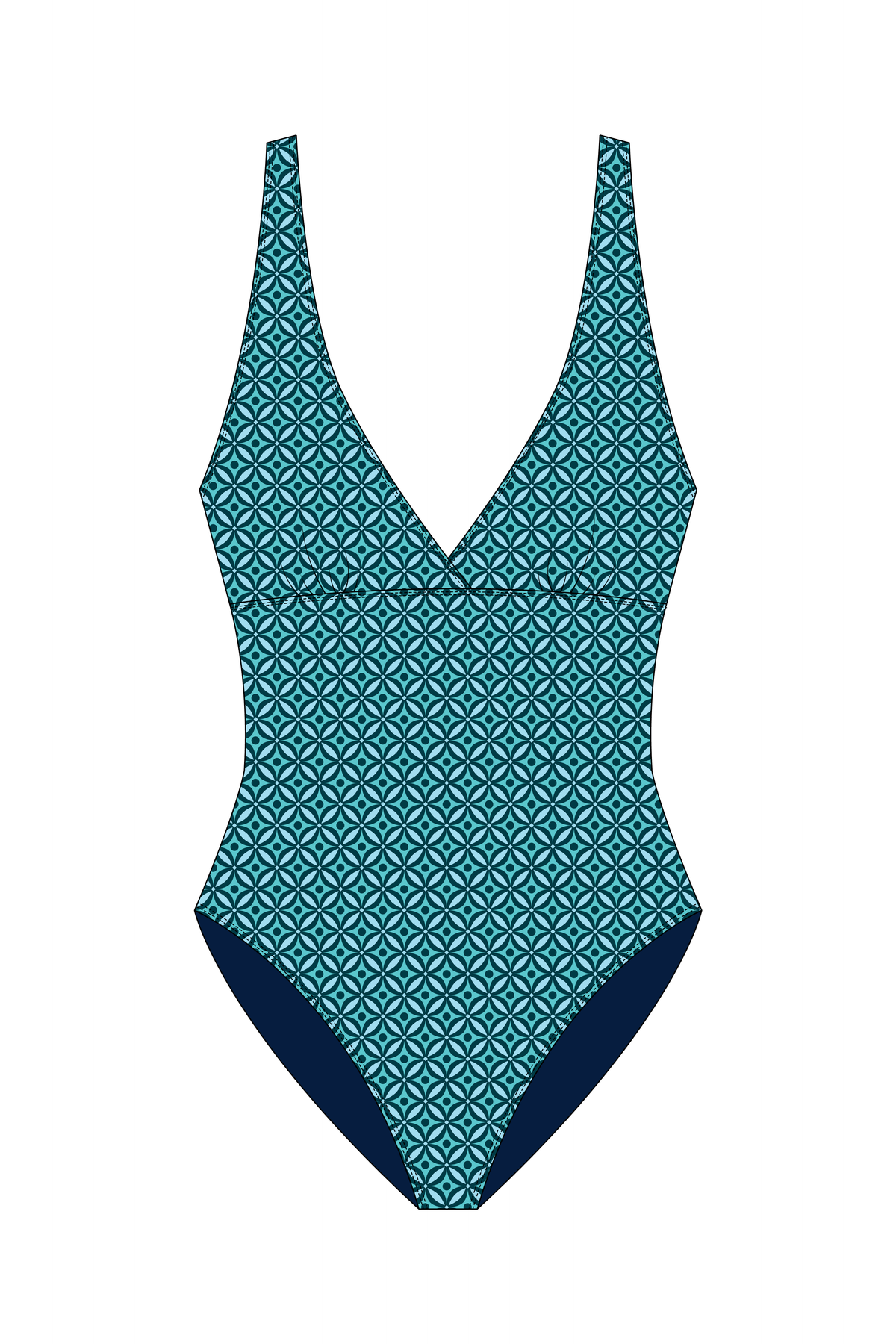 Dahlia Teal Greece One Piece