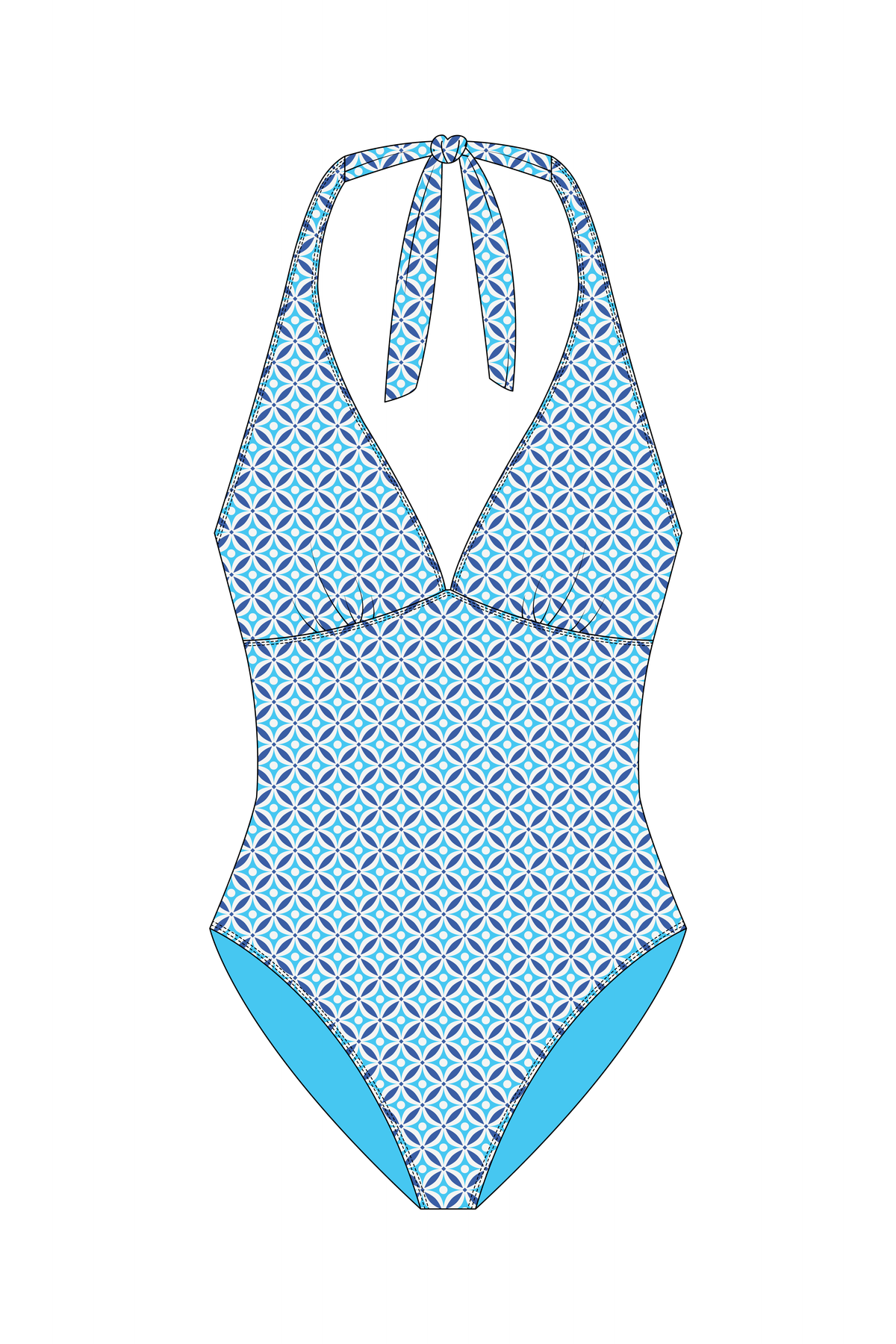 Marigold Greece Blue One Piece