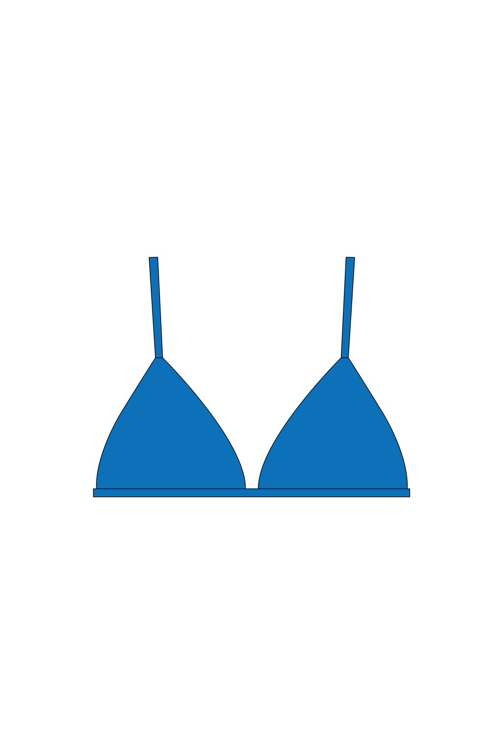 Sky Blue Brakini Bikini Top