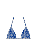 Blue Kat Eye Tie Bikini Top
