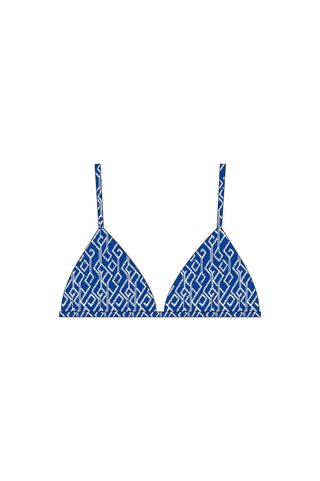 Blue Kat Eye Brakini Bikini Top