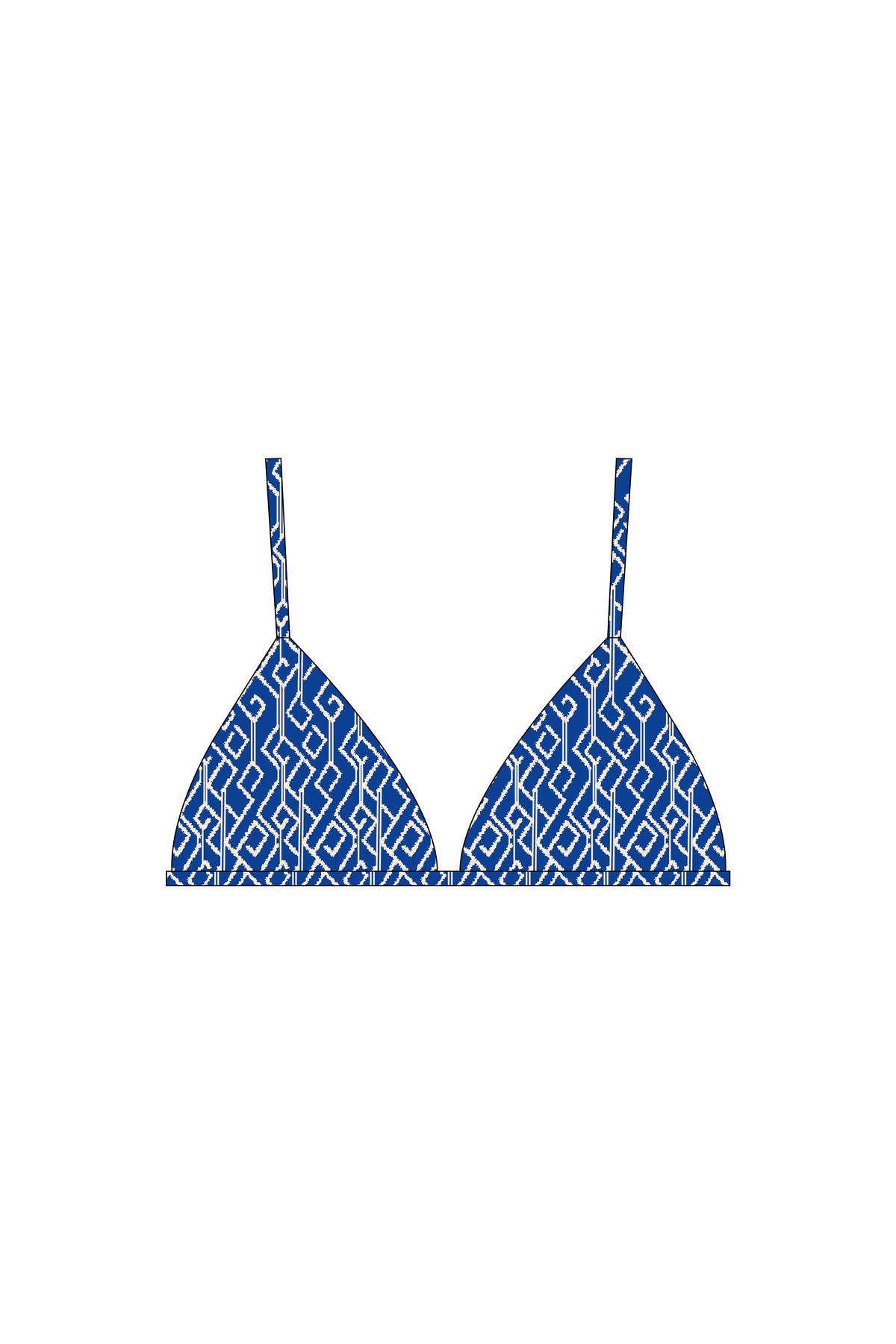 Blue Kat Eye Brakini Bikini Top