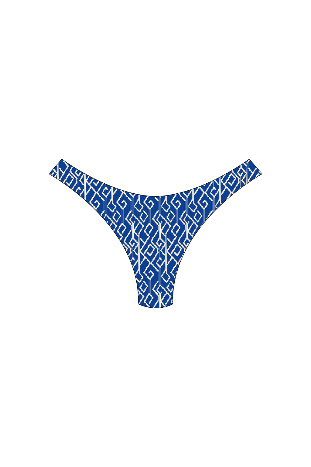 Blue Kat Eye High-Leg Bikini Bottoms
