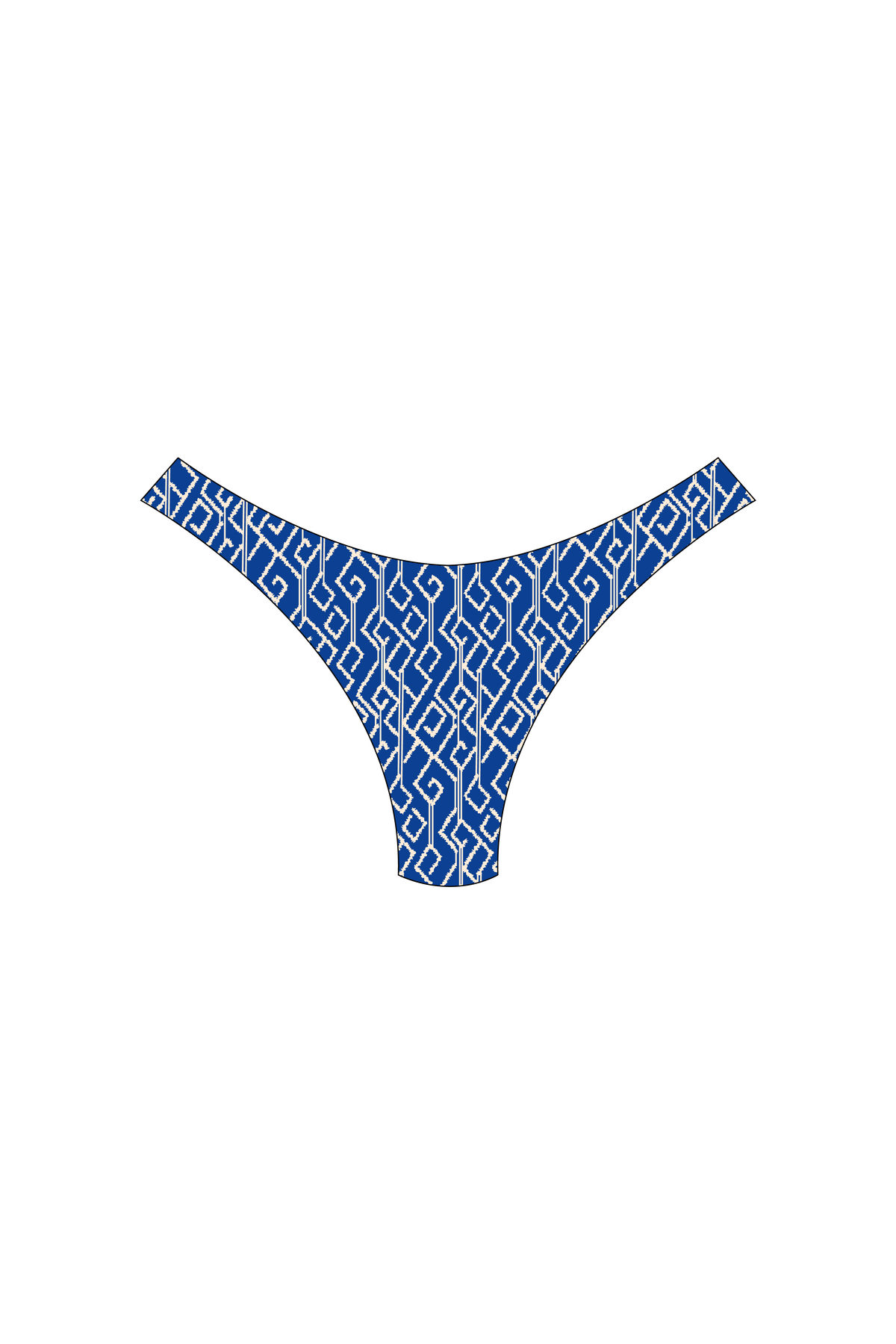 Blue Kat Eye High-Leg Bikini Bottoms