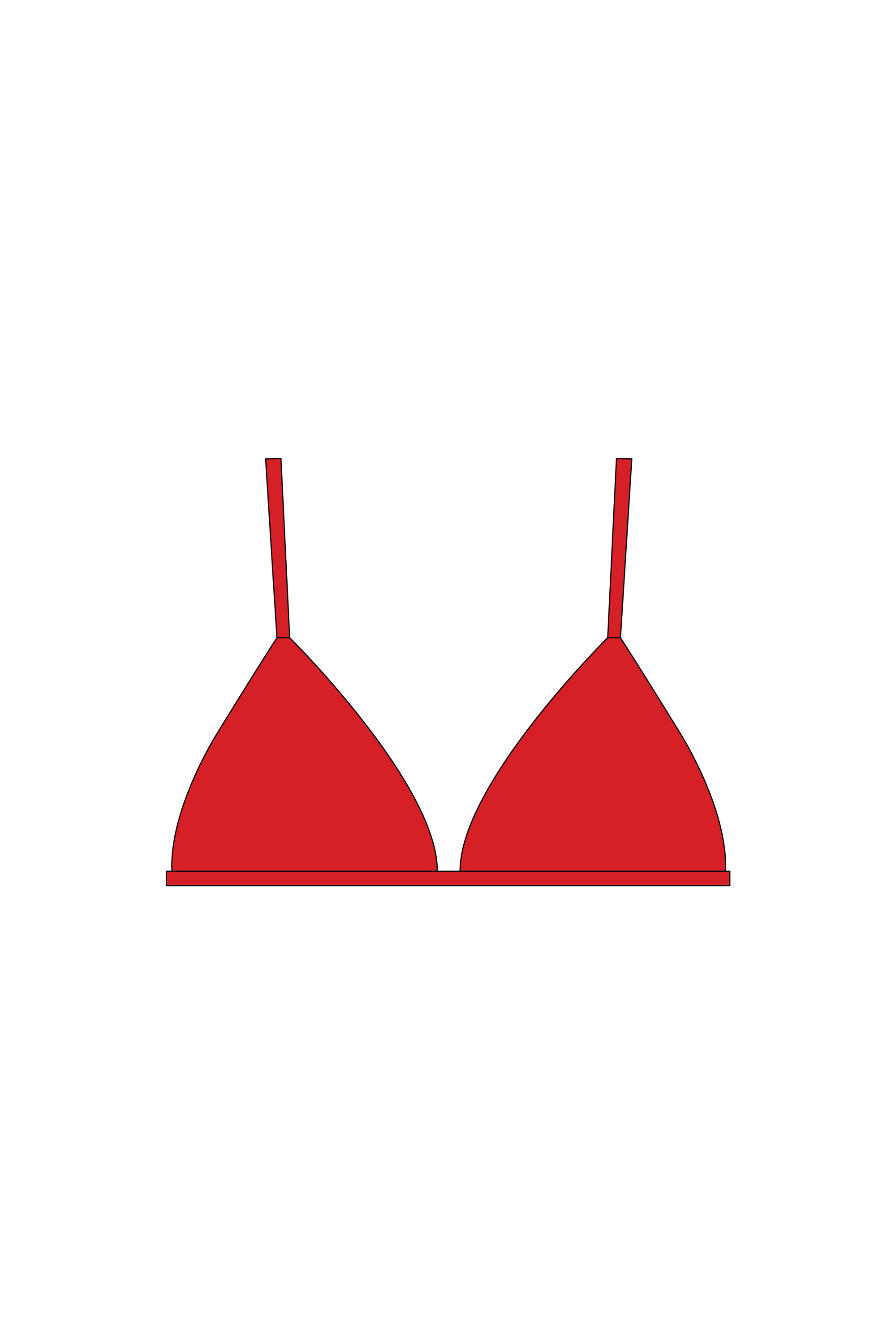 Red Brakini Bikini Top
