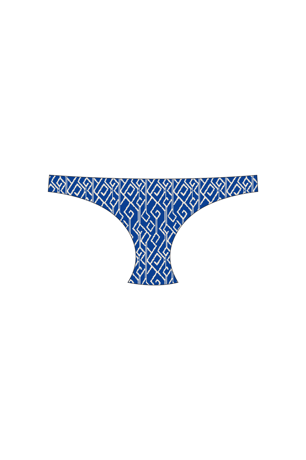 Blue Kat Eye Tanga Bikini Bottom