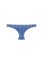 Blue Kat Eye Tanga Bikini Bottom