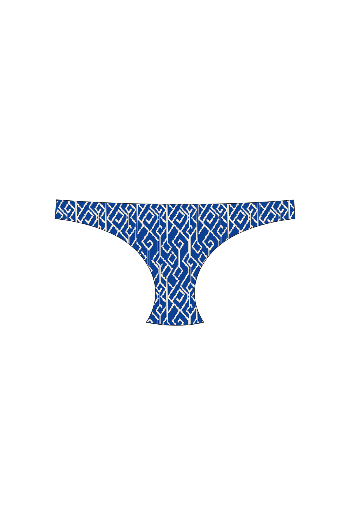 Blue Kat Eye Tanga Bikini Bottom