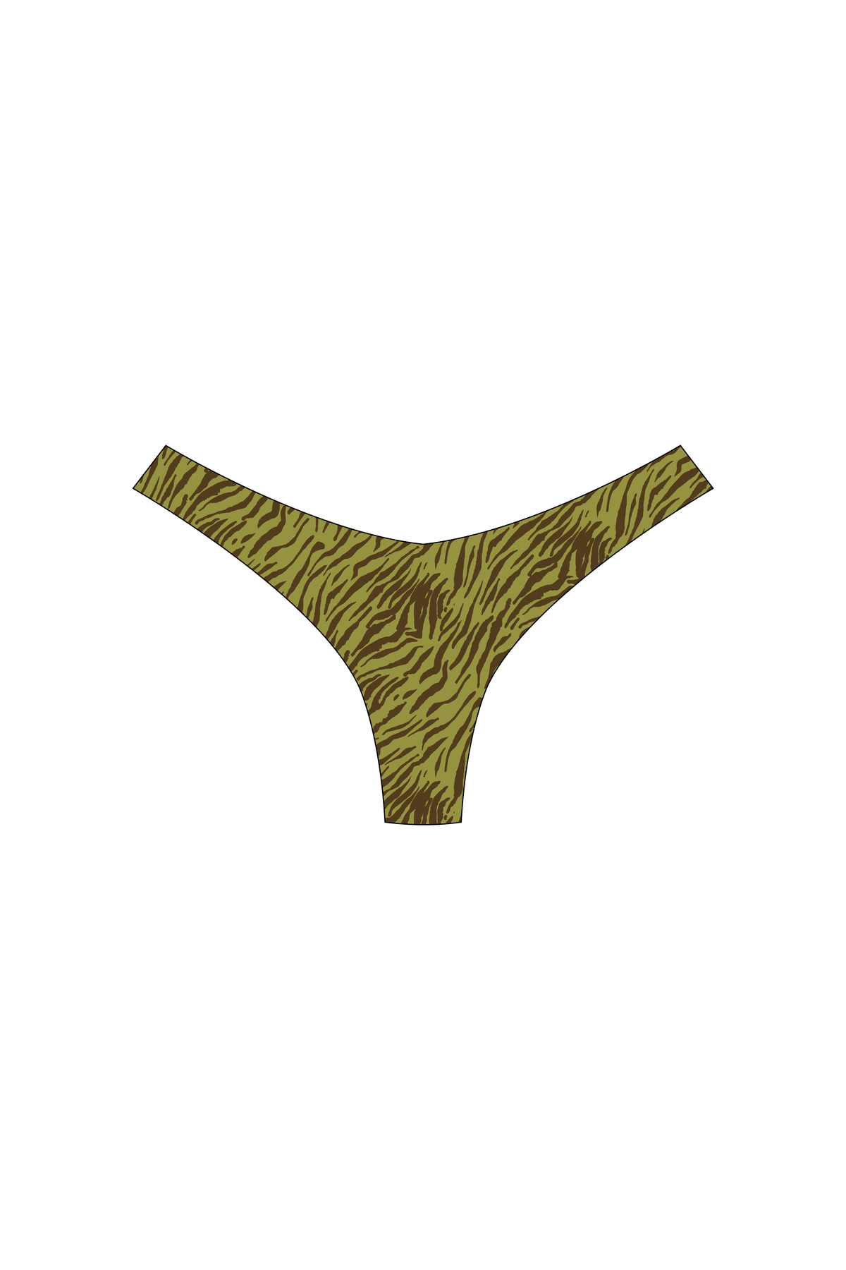 Green Zebra Brazilian Bikini Bottoms