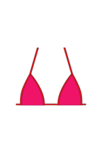 Barbie Pink Contrast Tie Bikini Top