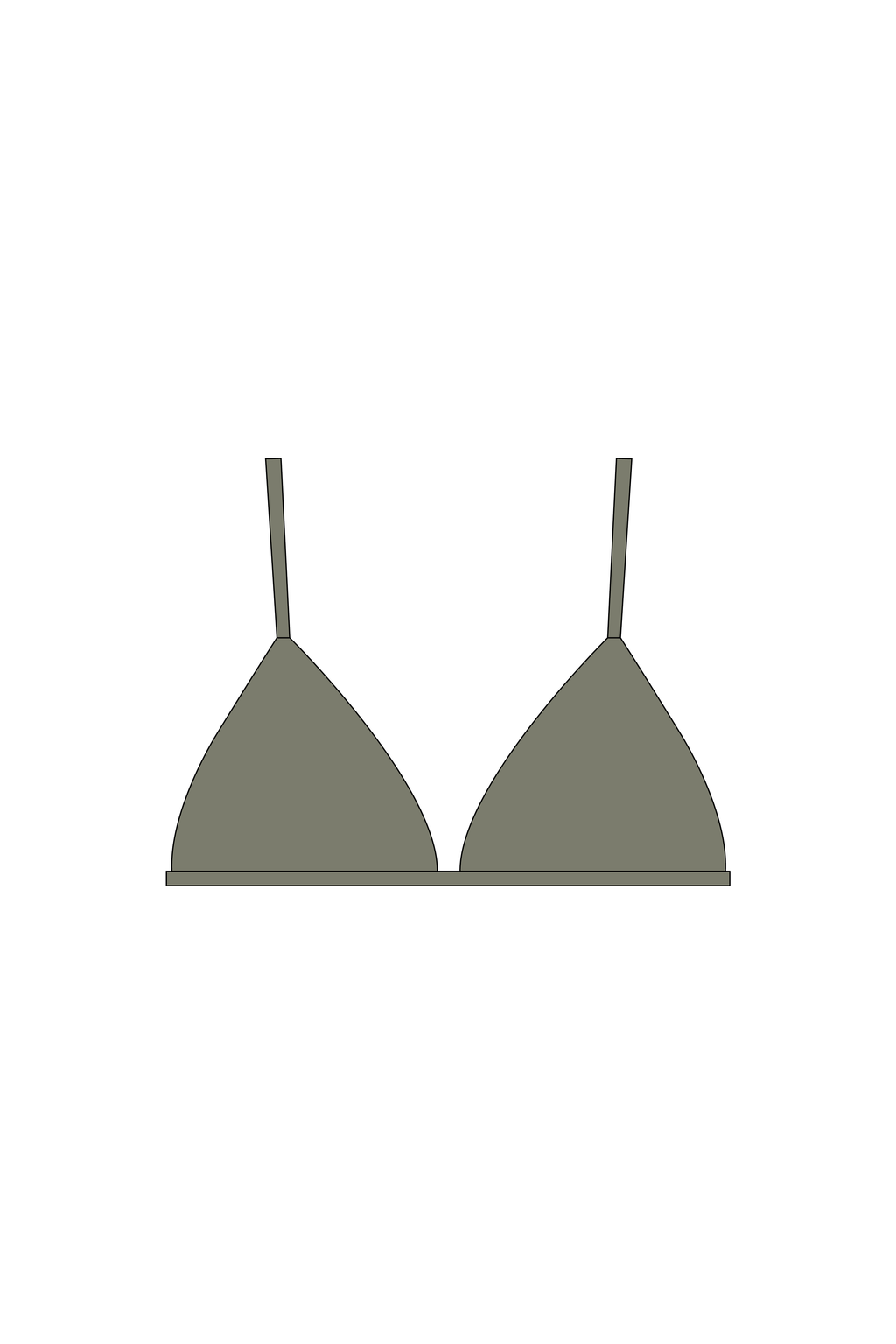 Olive Green Brakini Bikini Top
